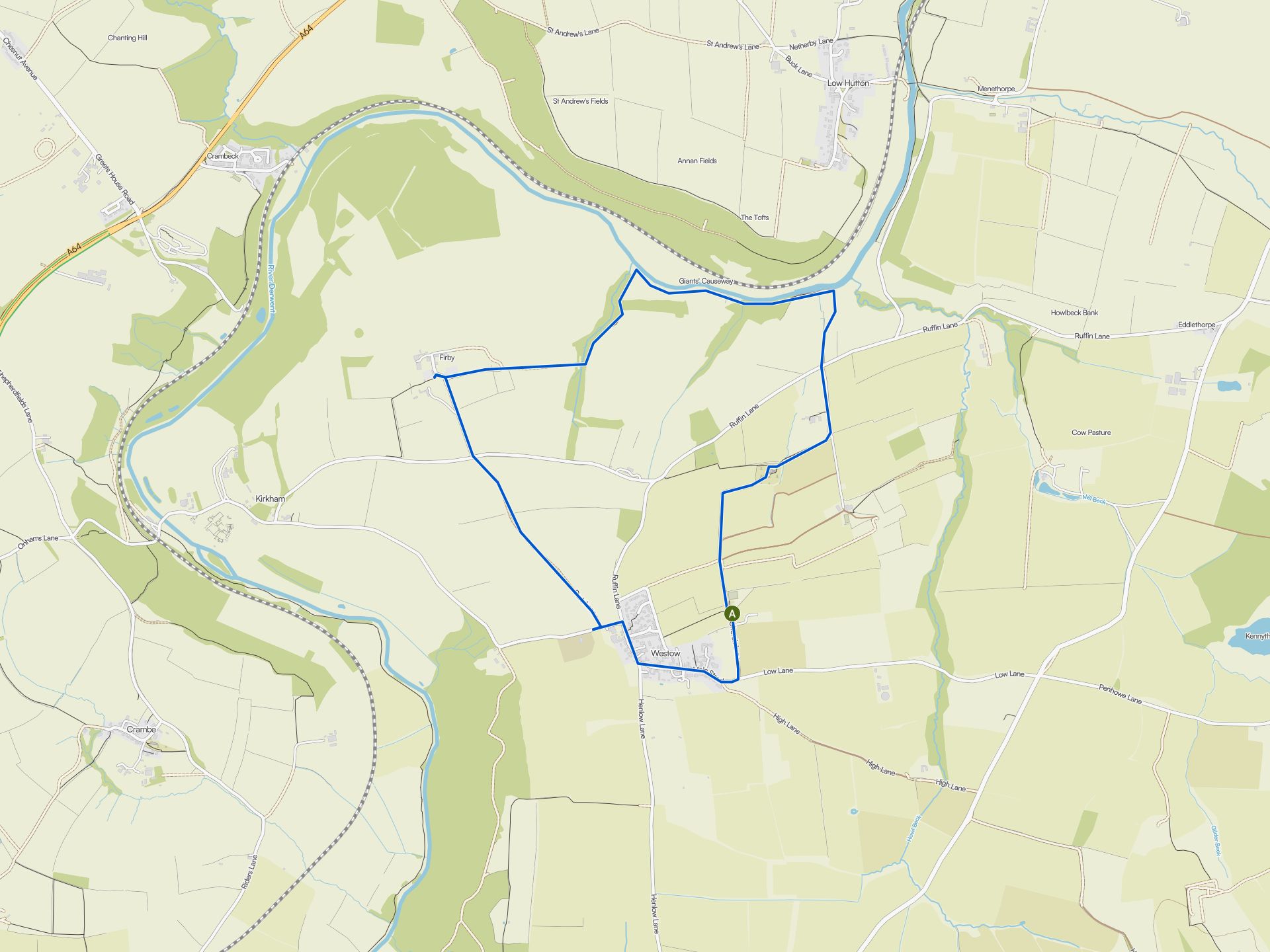 Easy hikes and walks around Scrayingham | Komoot